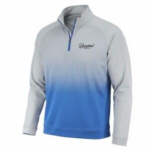 Peter Millar Dip-Dyed Perth 1/4 Zip Pullover Mens Large Gray Blue Barstool Golf